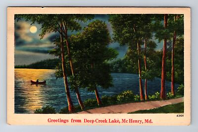 #ad McHenry MD Maryland Deep Creek Lake Antique Vintage Postcard $7.99