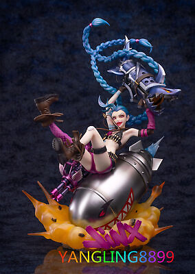 #ad Official LOL Arcane: League of Legends Jinx 1 7 Figure Model Collect PVC Statue $330.88