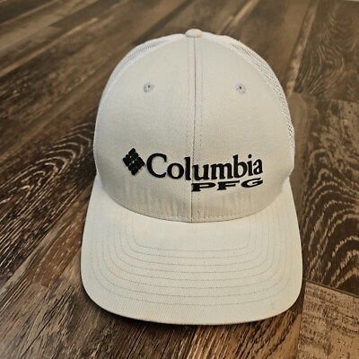 #ad Columbia PFG Hat Cap Adult OSFA Beige Mech Back Swordfish Fishing Pro $14.87
