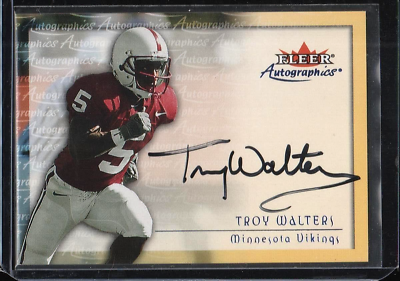 #ad #ad Troy Walters Vikings 2000 Fleer Tradition Autographics RC On Card Auto Mint $3.87