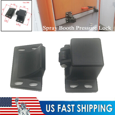 #ad US 1 Pair Spray Booth Pressure Lock Latch For Hinged Door High strength Hinges $35.19