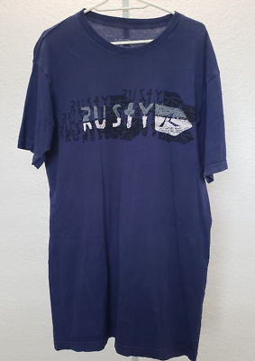 #ad Rusty Surf Men#x27;s Large Blue T Shirt $12.95