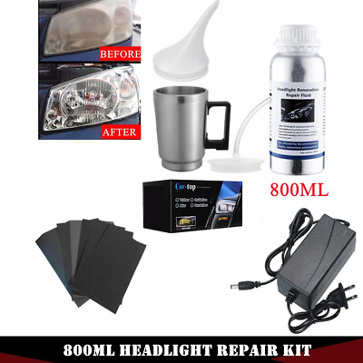 #ad 800G Headlight Restoration Repair Kit Liquid Polymer Chemical Polishing Car Tool $32.18