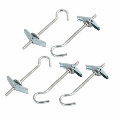 #ad #ad 5Pcs M4x90mm Carbong Steel Toggle Anchor Eye Screw Hook Washer Nut Assortment AU $14.72