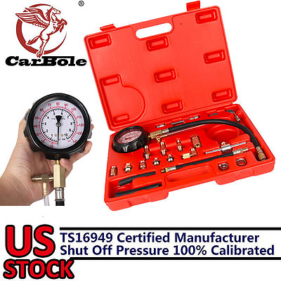 #ad 0 140PSI Fuel Injection Pump Injector Tester Test Pressure Gauge Gasoline w Case $39.99