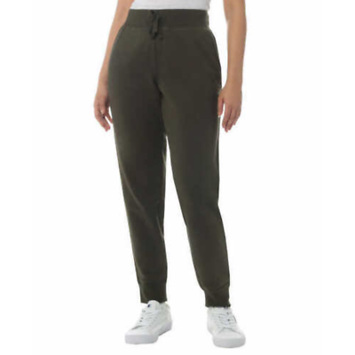 #ad Champion High Rise Fleece Jogger Pants Sweatpants Army Green Women#x27;s Small NWT $10.95