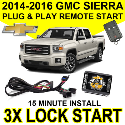 #ad PLUG amp; PLAY REMOTE START SYSTEM SIMPLE FOR 2014 2016 GMC SIERRA CHEVY 1500 GM7 $179.91