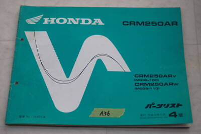 #ad Crm250Ar Parts List 4Th Edition A36 Japan F4 $59.36