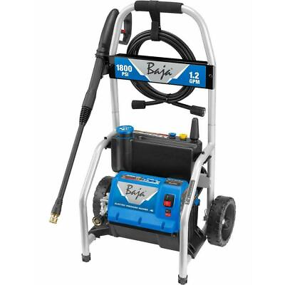 #ad 1800 PSI 1.2 GPM Electric Corded Pressure Washer Roll Cage Frame Mobile Portable $134.99