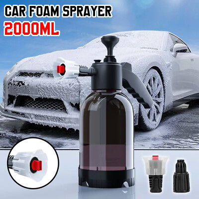 #ad 2L Car Wash Foam Sprayer Hand Held Pump Wash Spray Bottle Snow Foam Detailing $17.93