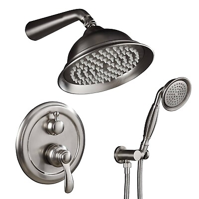 #ad 2 Handle 2 Spray of Rain Shower Faucet Shower Head in B. Nickel by ELLOamp;ALLO $119.85