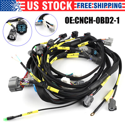 #ad Tucked Engine Wire Harness For 1992 2000 Honda Civic Integra OBD2 D amp; B series . $63.99