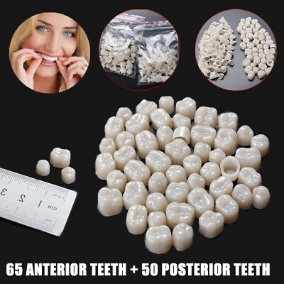 #ad 130X Resin Dental Temporary Anterior Crown Front Amp Back Tooth Molar $1.67