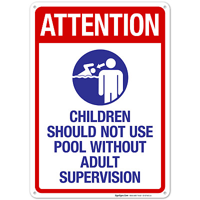 #ad #ad Attention Children Should Not Use Pool Without Adult Supervision Sign Pool Sign $99.99