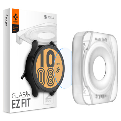 #ad Galaxy Watch 4 Spigen Glas.tR EZ FIT Shockproof Slim Screen Protector $24.99