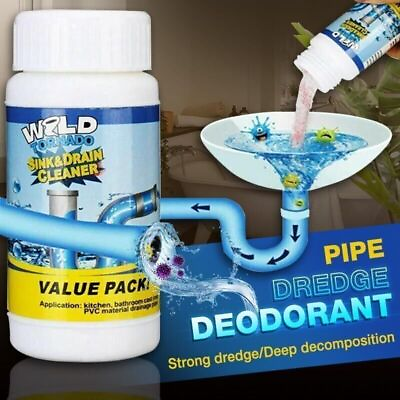 #ad Wild Tornado Powerful Sink amp; Drain Cleaner High Efficiency Clog Remover amp; Clean $8.95