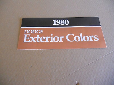 #ad NOS Original 1980 Dodge Exterior Colors Paint Samples Dealership Sales Brochure $7.95