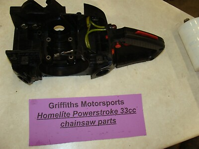 #ad Homelite gas chainsaw 33CC Powerstroke main bodt throttle rear handle gas tank $24.00