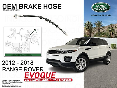 #ad 2012 2018 RANGE ROVER EVOQUE Genuine OEM Land Rover Brake Hose RIGHT PASSENGER $86.61