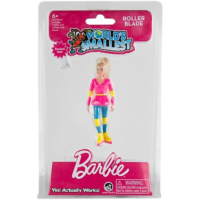 #ad Super Impulse World#x27;s Smallest Roller Blade Barbie With Rooted Hair NEW $10.99