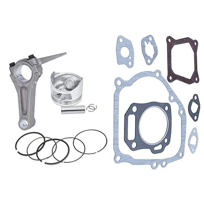 #ad #ad Piston Kit With Connecting Rod Pin Ring amp; Full Gasket Set For Honda GX200 Parts $22.59