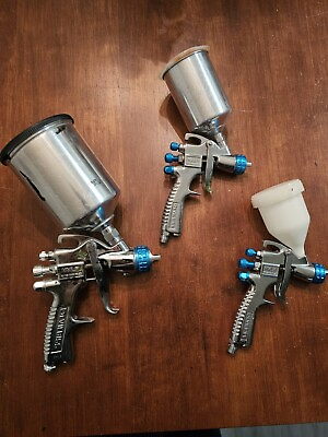 #ad Devilbiss Starting Line Spray Gun Lot Of 3 Paint Guns $124.99