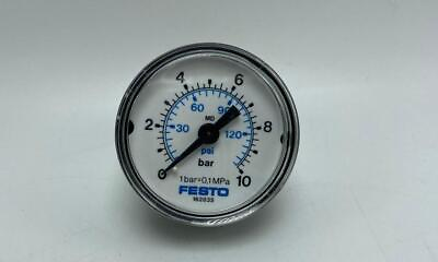 #ad Festo MA 40 10 1 8 EN Pressure Gauge 0 to 10 Bar Dial Size 40mm PN# 162835 $16.82