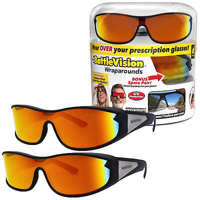 #ad BattleVision As Seen on TV Wrap Arounds Polarized Sunglasses Fit Over $24.99