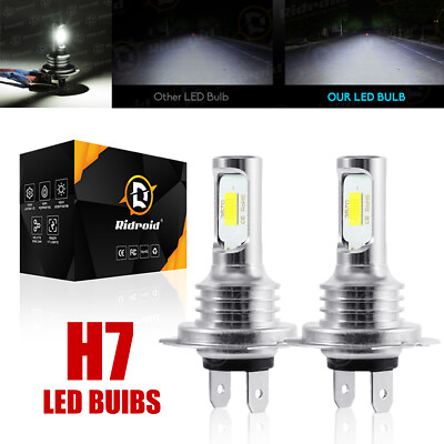 #ad Pair H7 LED Headlight Bulb High Low Beam Plugamp;Play 6000K Xenon White High Power $11.99