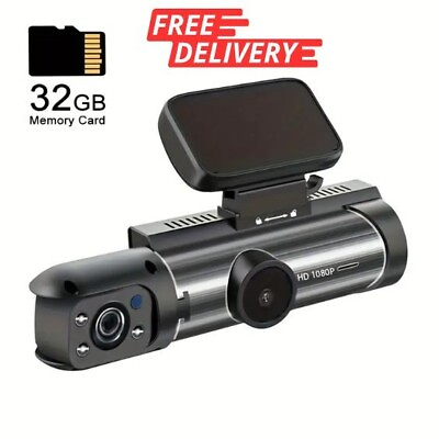 #ad 1080P Dual Camera Dash Cam For Cars With IR Night Vision Wide Angle Lens 3.16 $32.49