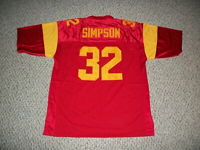 #ad O.J. SIMPSON Unsigned Custom College Red Sewn New Football Jersey Sizes S 3XL $30.44