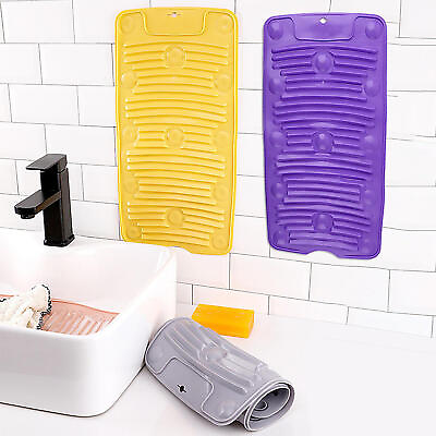 #ad Silicone Washboard Anti Slip Foldable Laundry Board Hand Washer Cleaning Tool $10.88