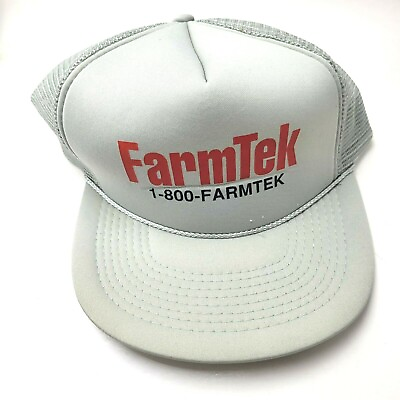 #ad FarmTek Electronic Timing Systems Farm Hat Cap Snapback Gray Mesh Back G20 $8.99