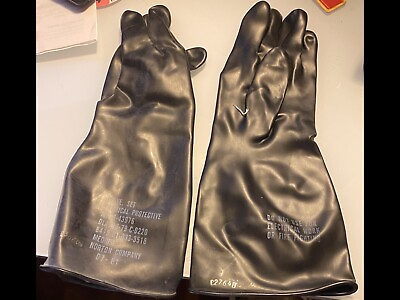 #ad 1 US MILITARY PPE CHEMICAL PROTECTIVE GLOVES FOR CHEMICAL BIOLOGICAL SUIT $18.73