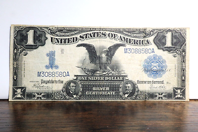 #ad 1899 $1 Black Eagle Silver Certificate Fr . 236 $225.00