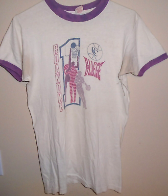 #ad #ad vintage 1970s Roanoke College basketball ringer college pacific t shirt Small $25.00