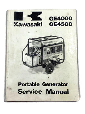 Kawasaki OEM Portable Generator GE4000 GE4500 Factory Service Manual 99924 2022 $24.99