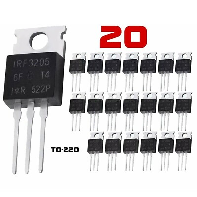 #ad 20pcs Power Transistor 55V 110A TO 220 Electrical Components Infrared MOSFET $11.82