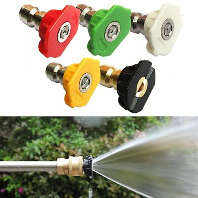 1 4quot; Quick Connect Replacement Power Washer Spray Nozzle Pressure Washing Tips $6.38