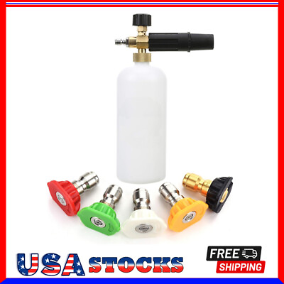 #ad Power Pressure Washer Nozzle Tips Sprayer Dispenser Car Wash Soap Foam Blaster $28.89
