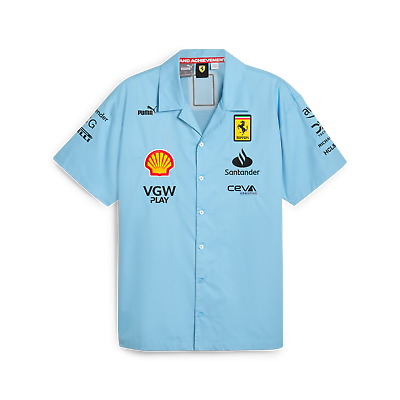 #ad Scuderia Ferrari F1 Team Leclerc Sainz Miami GP Special Edition Shirt Lazor Blue GBP 107.00