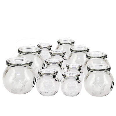 #ad NEW 12pcs FIRE CUPPING JAR SET MASSAGE ACUPUNTURE VACUUM GLASS PRESSURE CUP $29.95