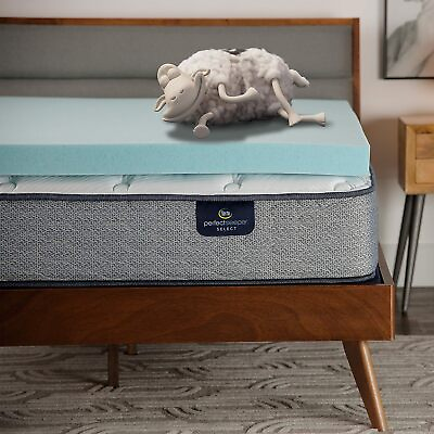 #ad Serta ThermaGel Cooling Pressure Relieving Memory Foam Mattress Topper 3 Inch $112.89