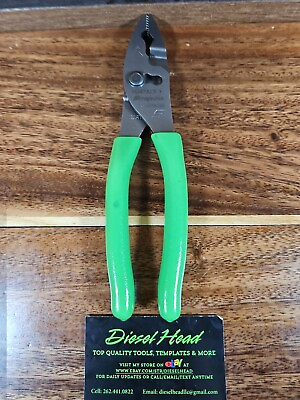 #ad *NEW* Snap On HJ47ACF 8quot; Talon GREEN Soft Grip Flank Jaw Slip Joint Pliers $65.99