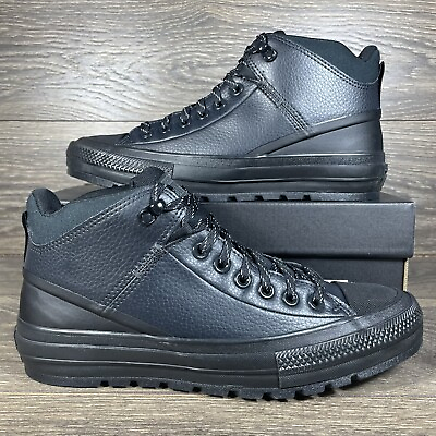 Converse Men#x27;s Chuck Taylor All Star Street Boot High Black Sneakers Shoes New $89.95