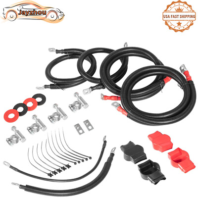 #ad for Ford 6.0L Powerstroke Battery Cables Replacement Kit F250 F350 F450 4437 90 $329.99