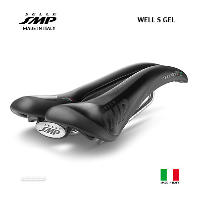 NEW Selle SMP WELL S GEL Road MTB Bicycle Saddle : BLACK MADE IN iTALY #ad $159.00