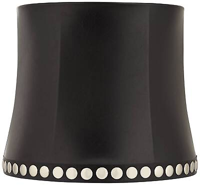 #ad Faux Leather Stud Trim Drum Lamp Shade 12x14x12 Washer $44.99