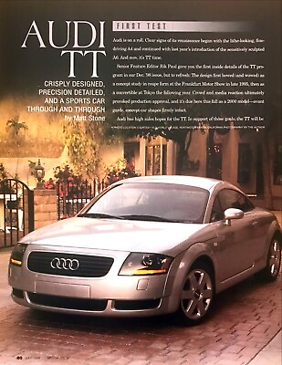 #ad 2000 Audi TT Coupe Road Test Technical Data Photos Review Article $7.19
