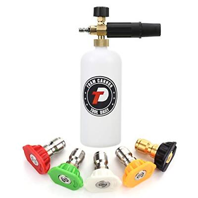#ad #ad Foam Sprayer 1 4 Inch Quick Connector 1 Liter 5 Pressure Washer Nozzle Tips $28.29